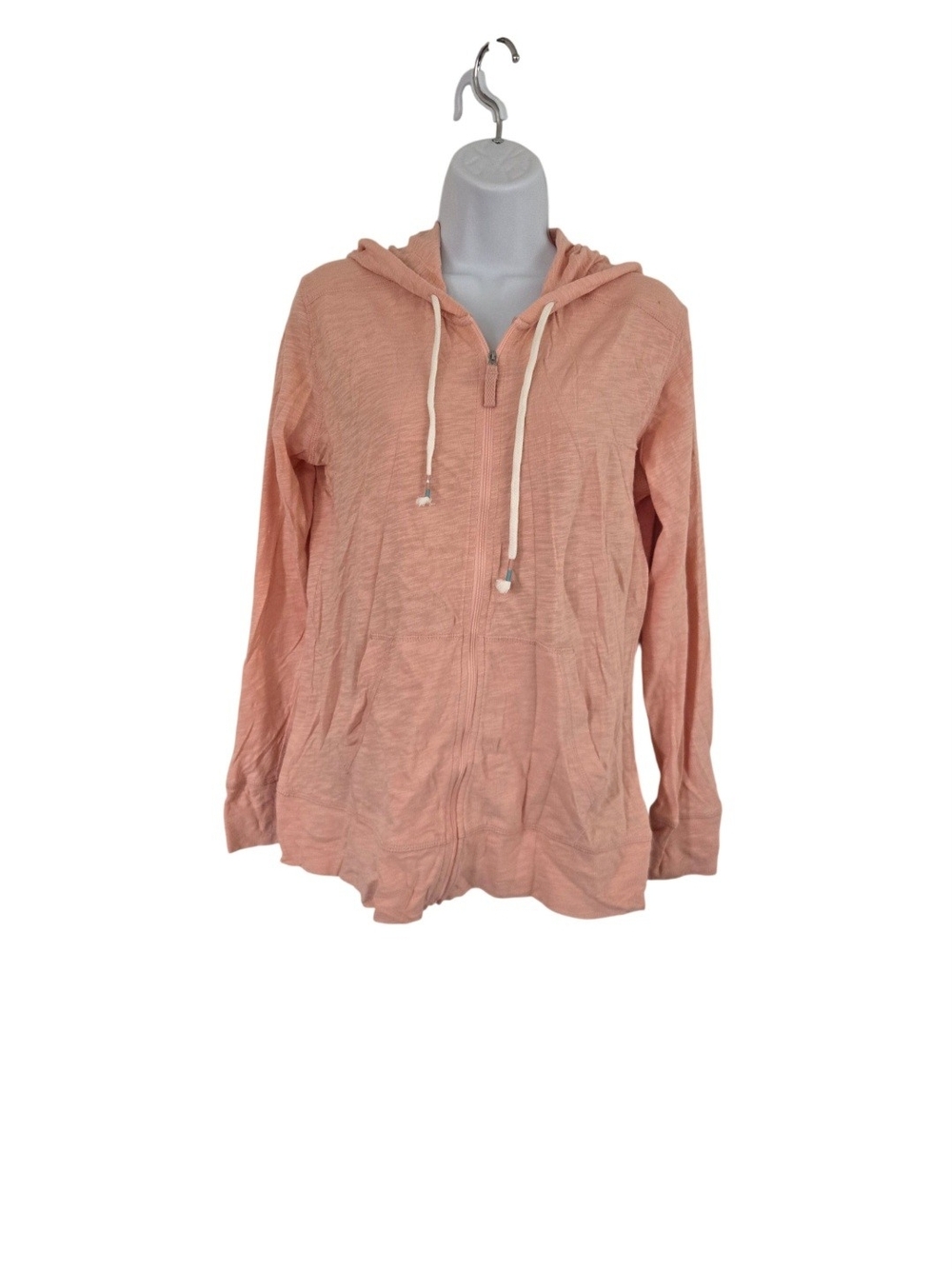 Eddie Bauer Light Peach Hooded Zip Top